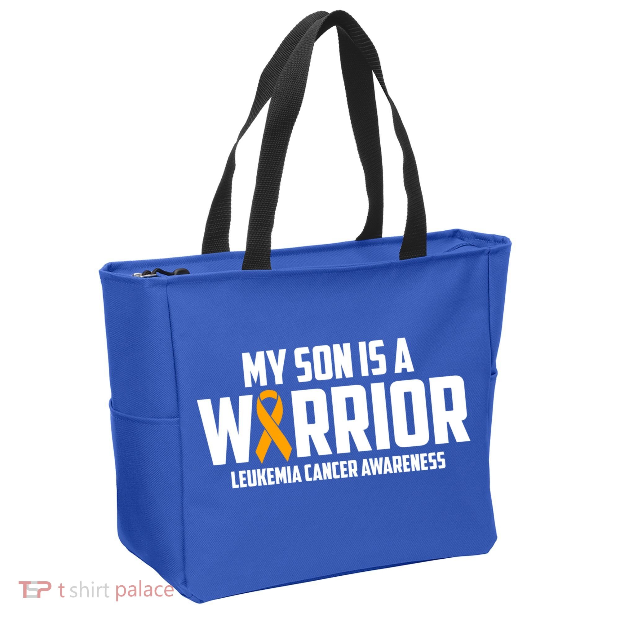My Son Is A Warrior Leukemia Cancer Blood Awareness Month Gift Tote Bag