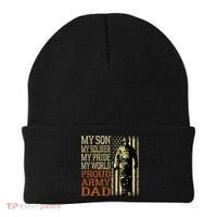 My Son Is A Soldier Hero Proud Army Dad Us Military Father Great Gift Beanie thumb 0