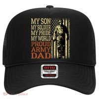 My Son Is A Soldier Hero Proud Army Dad Us Military Father Great Gift Hat thumb 0
