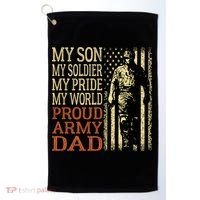 My Son Is A Soldier Hero Proud Army Dad Us Military Father Great Gift Golf Towel thumb 0
