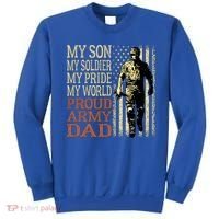 My Son Is A Soldier Hero Proud Army Dad Us Military Father Great Gift Sweatshirt thumb 0