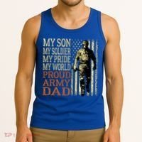 My Son Is A Soldier Hero Proud Army Dad Us Military Father Great Gift Tank Top thumb 3