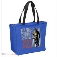 My Son Is A Soldier Hero Proud Army Dad Us Military Father Great Gift Tote Bag thumb 2