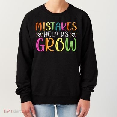 Motivational Slogan Inspirational Math Teacher Colorful Typography Women's Sweatshirt
