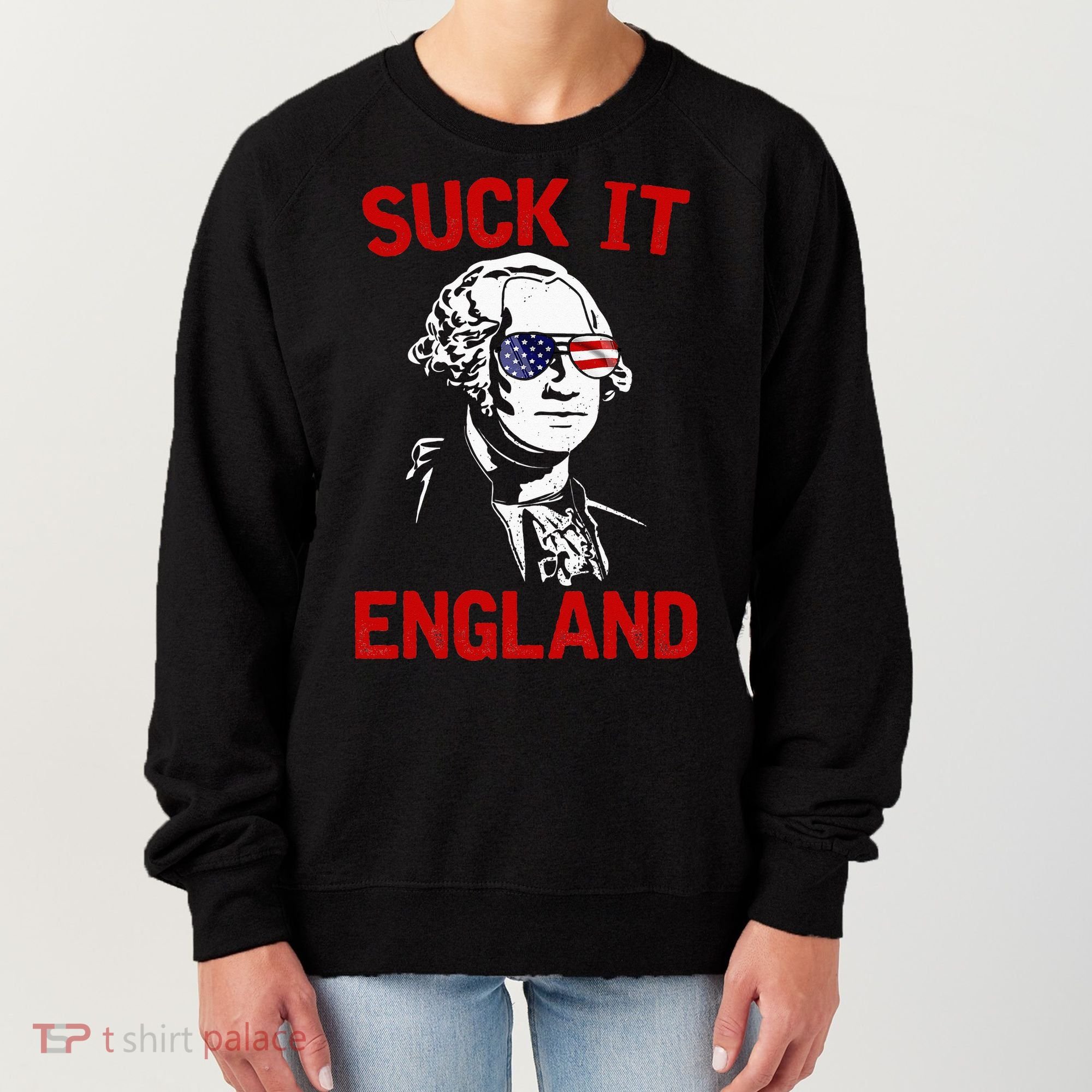 mb35 Suck It England Funny 4th of July Independence Day Women's Sweatshirt