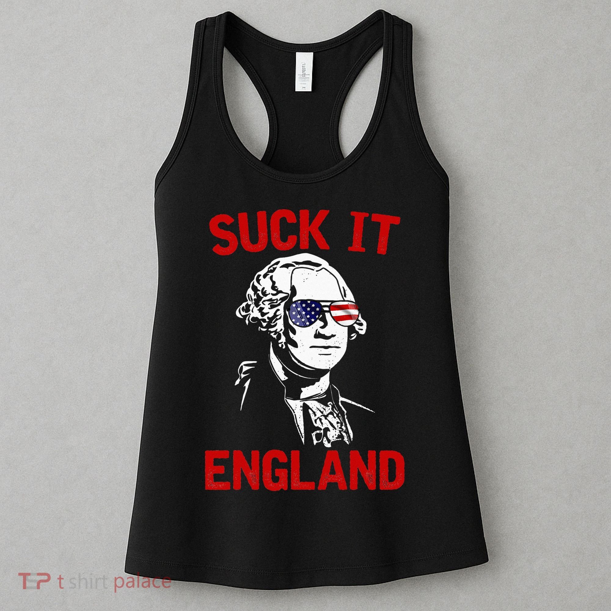 mb35 Suck It England Funny 4th of July Independence Day Women's Tank Top