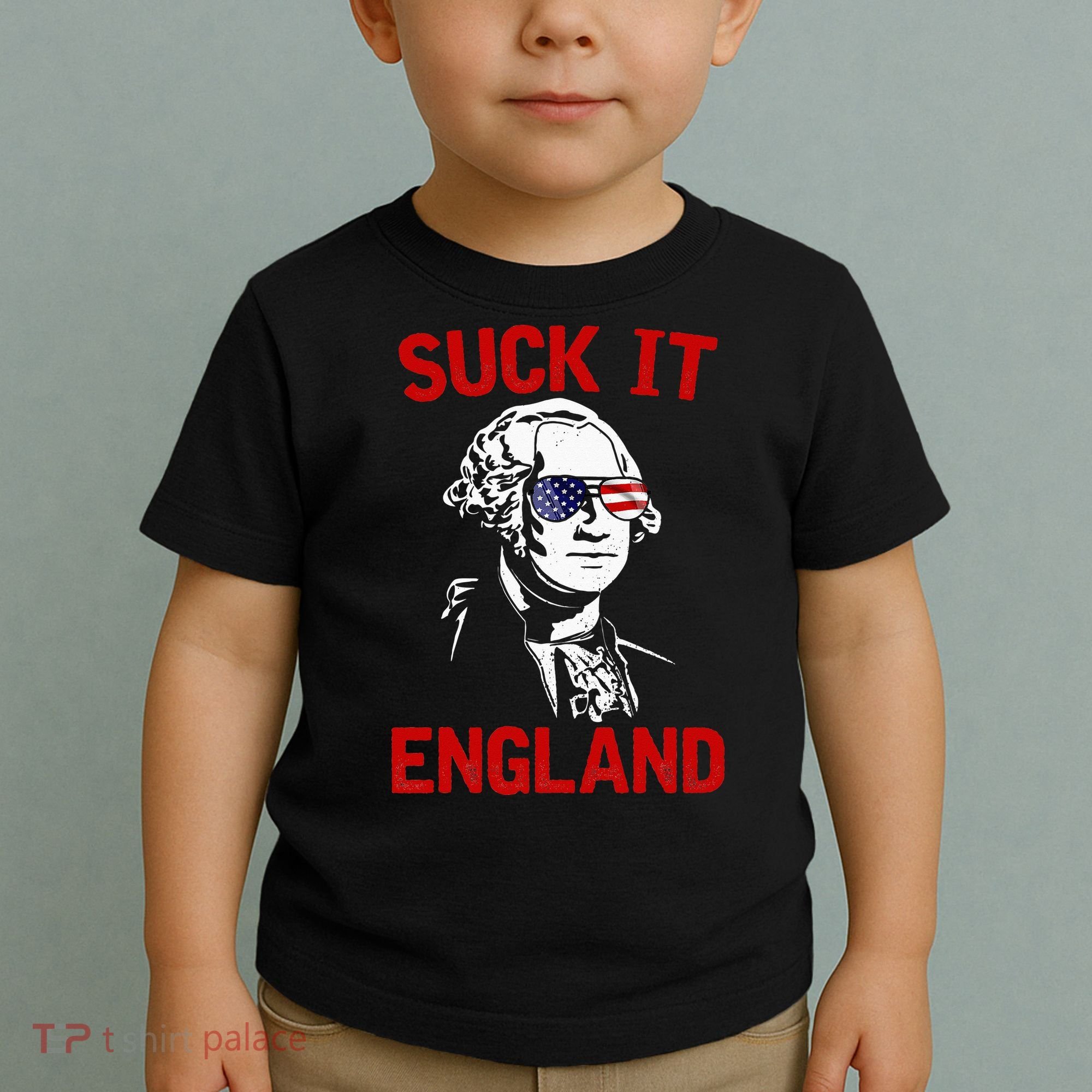 mb35 Suck It England Funny 4th of July Independence Day Toddler T-Shirt