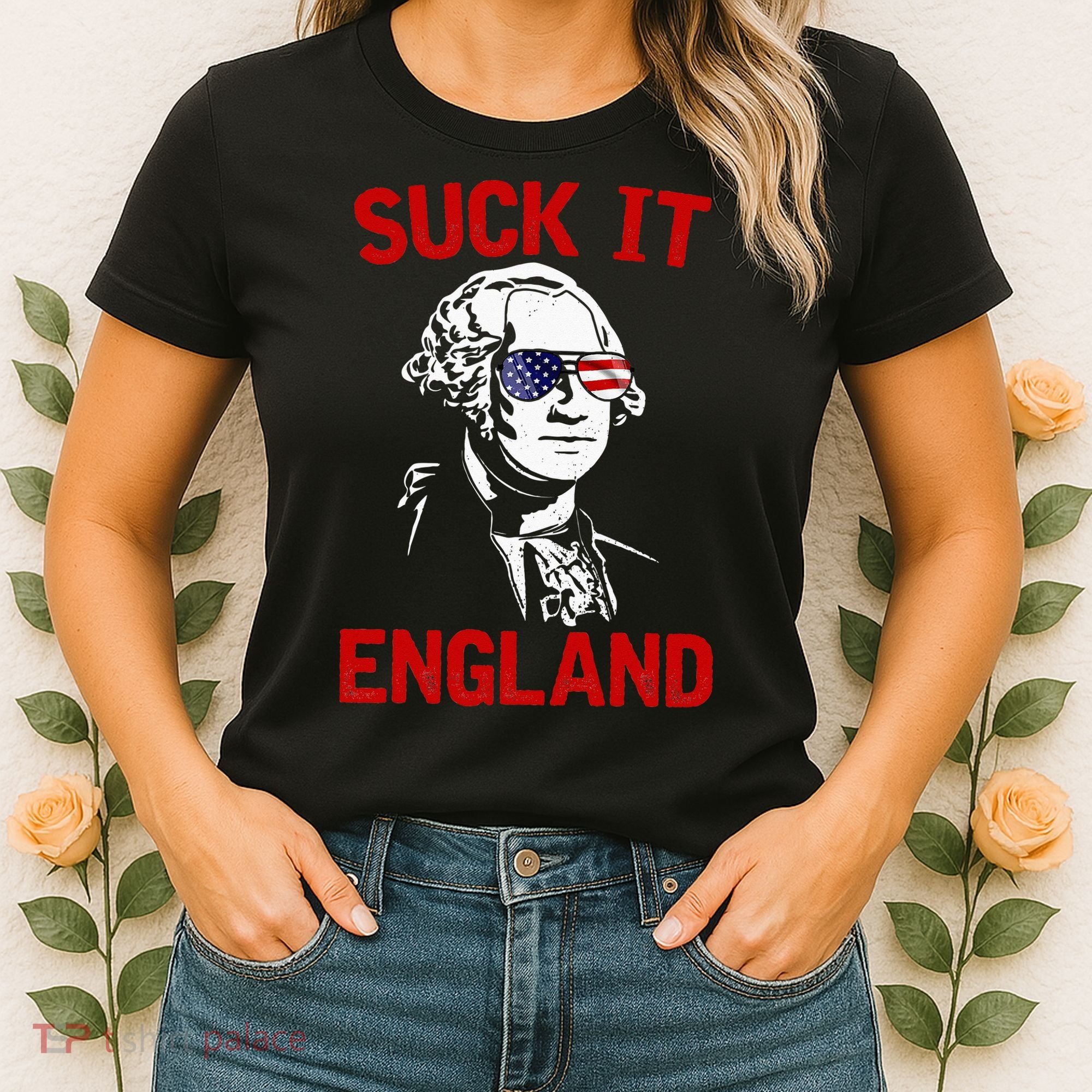mb35 Suck It England Funny 4th of July Independence Day Women's T-Shirt