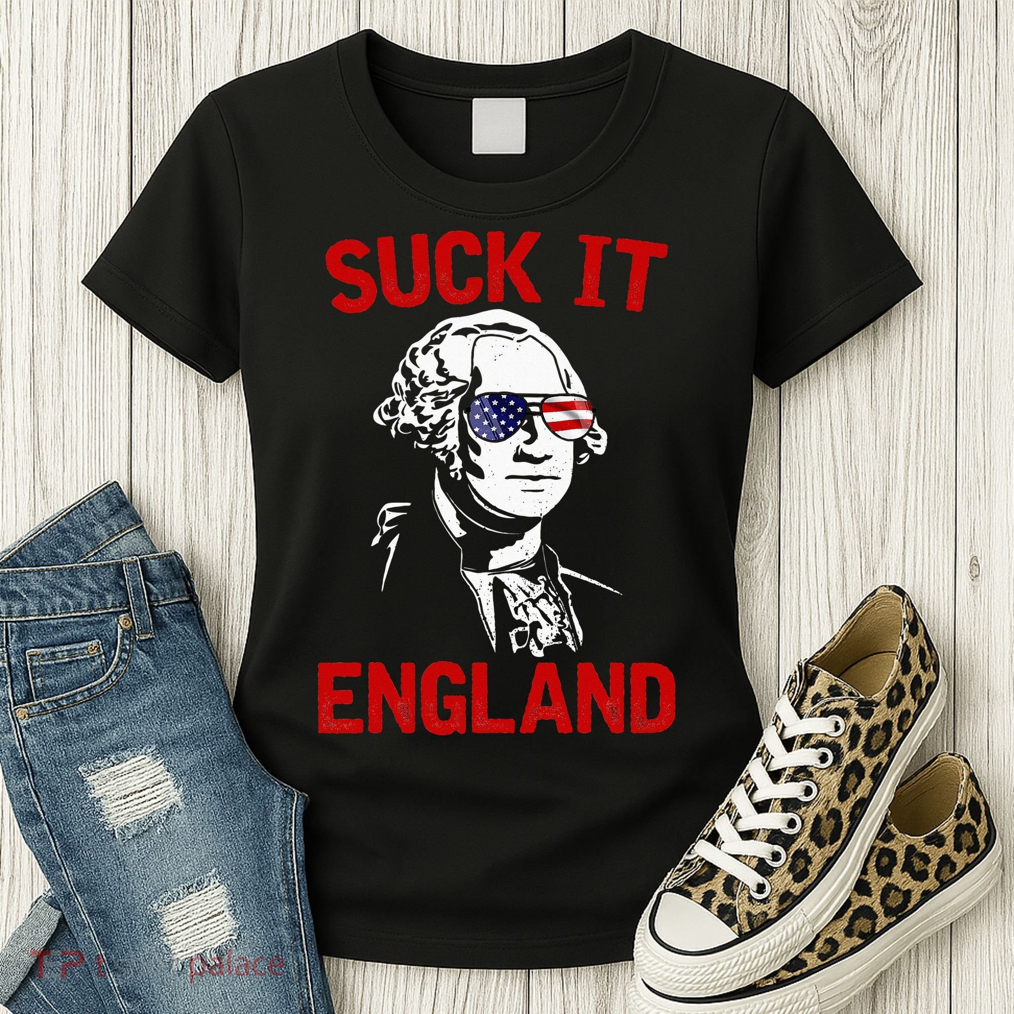 mb35 Suck It England Funny 4th of July Independence Day Women's T-Shirt