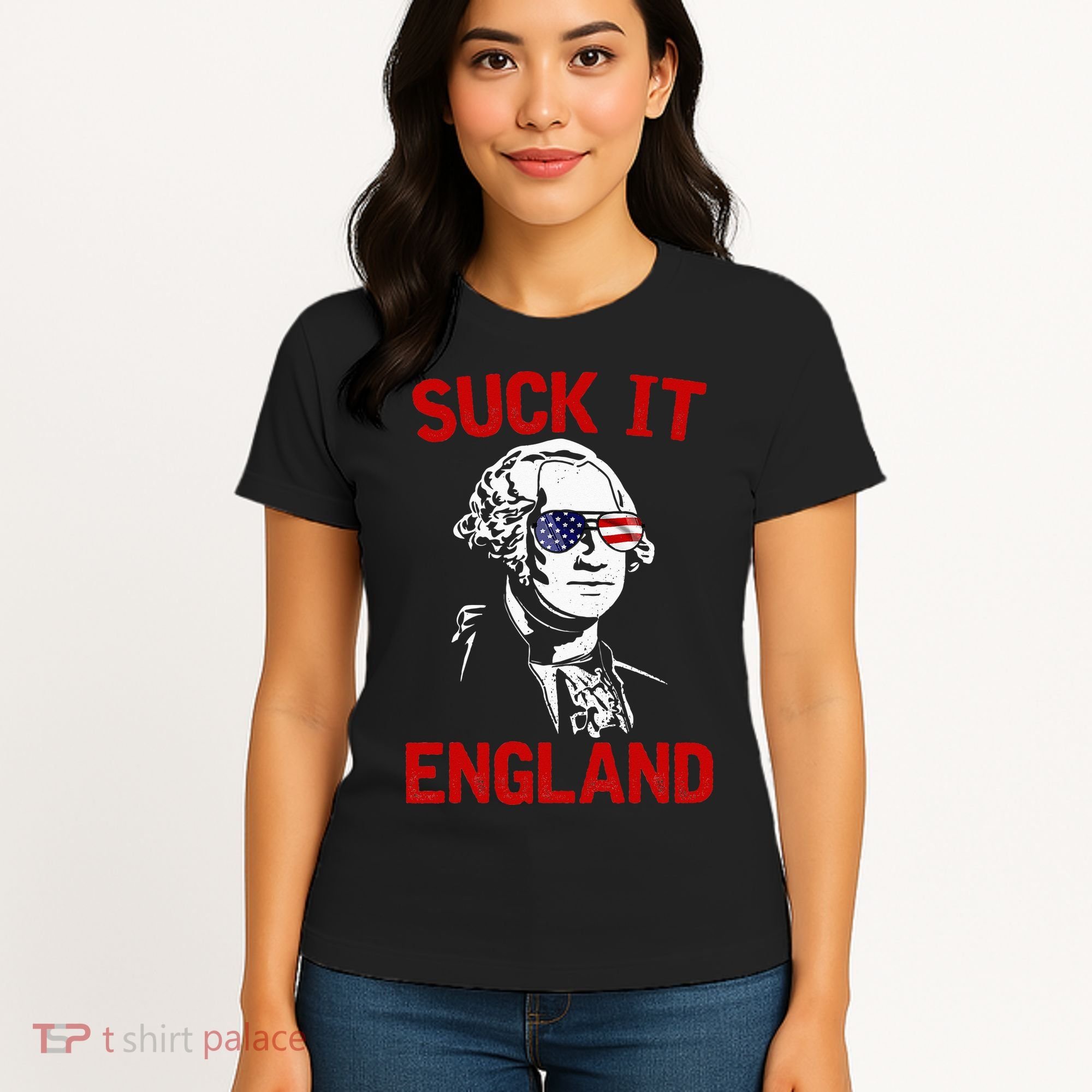 mb35 Suck It England Funny 4th of July Independence Day Women's T-Shirt