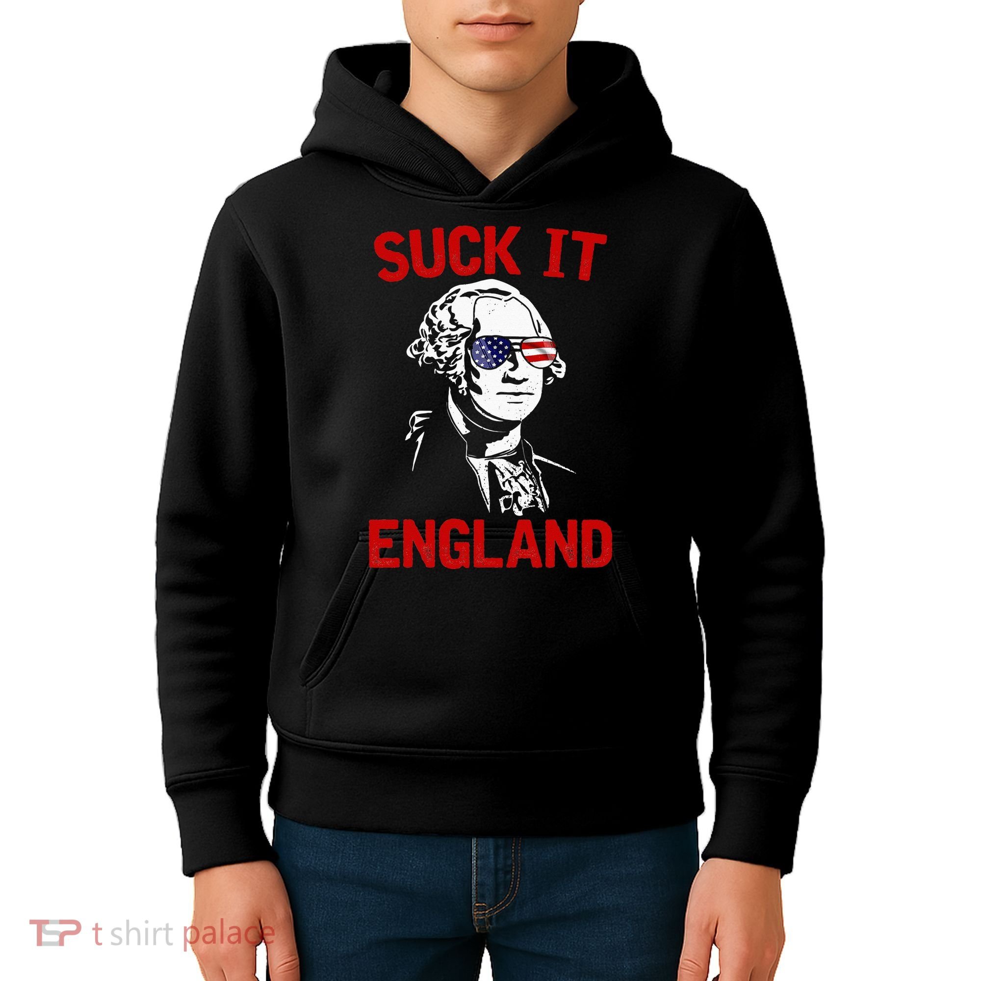 mb35 Suck It England Funny 4th of July Independence Day Kids Hoodie