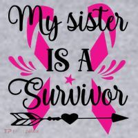 My Sister Is A Survivor Breast Cancer Awareness Women's Sweatshirt thumb 2