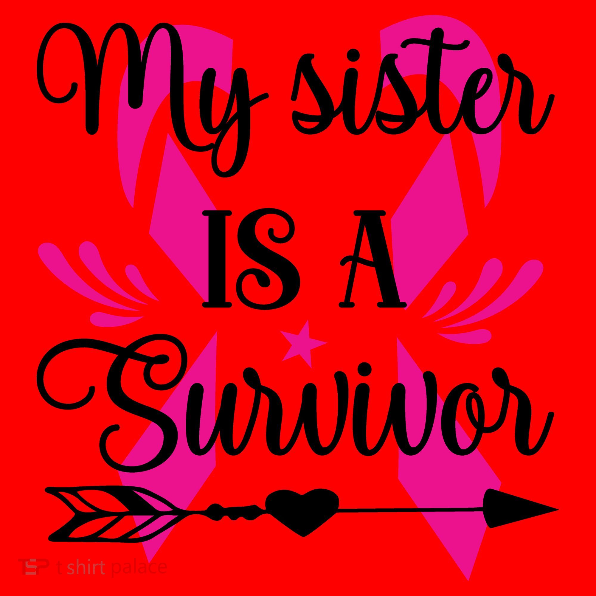 My Sister Is A Survivor Breast Cancer Awareness Santa Hat