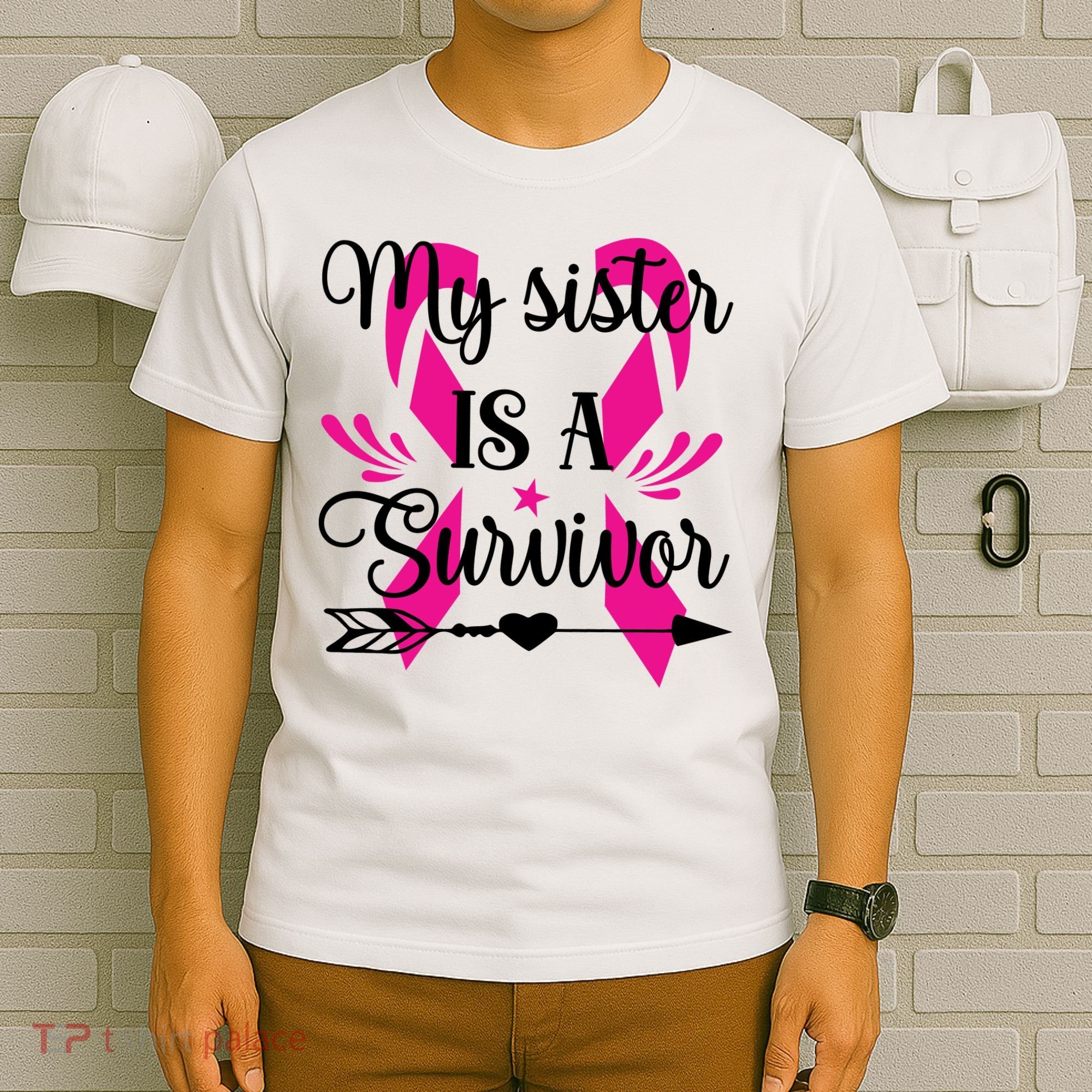 My Sister Is A Survivor Breast Cancer Awareness T-Shirt
