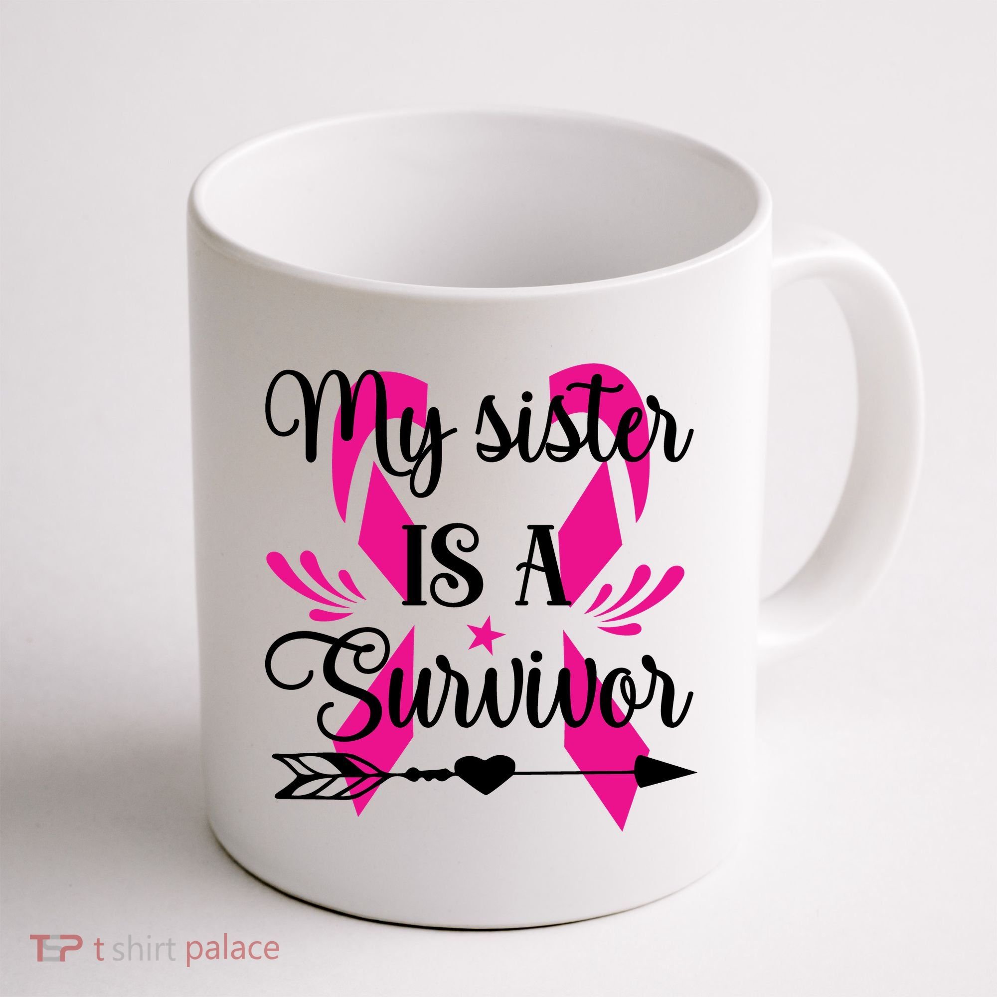 My Sister Is A Survivor Breast Cancer Awareness Coffee Mug