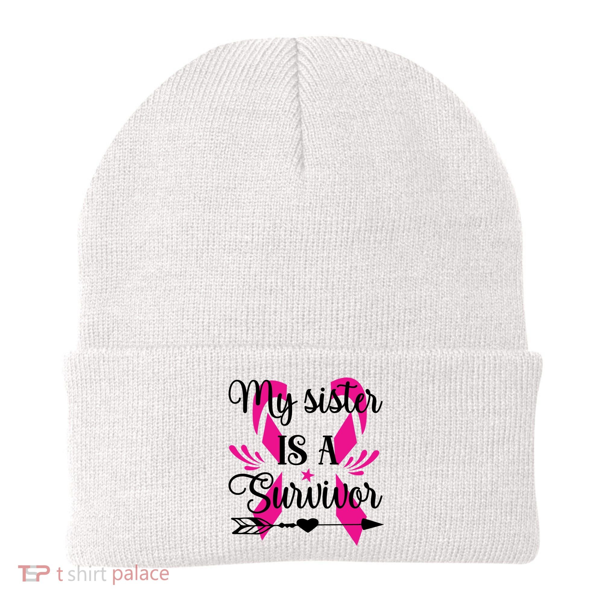 My Sister Is A Survivor Breast Cancer Awareness Beanie
