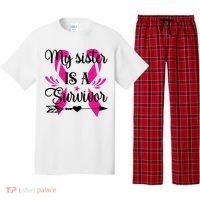 My Sister Is A Survivor Breast Cancer Awareness Pajama Set thumb 0
