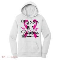 My Sister Is A Survivor Breast Cancer Awareness Women's Hoodie thumb 0