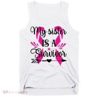 My Sister Is A Survivor Breast Cancer Awareness Tank Top thumb 0