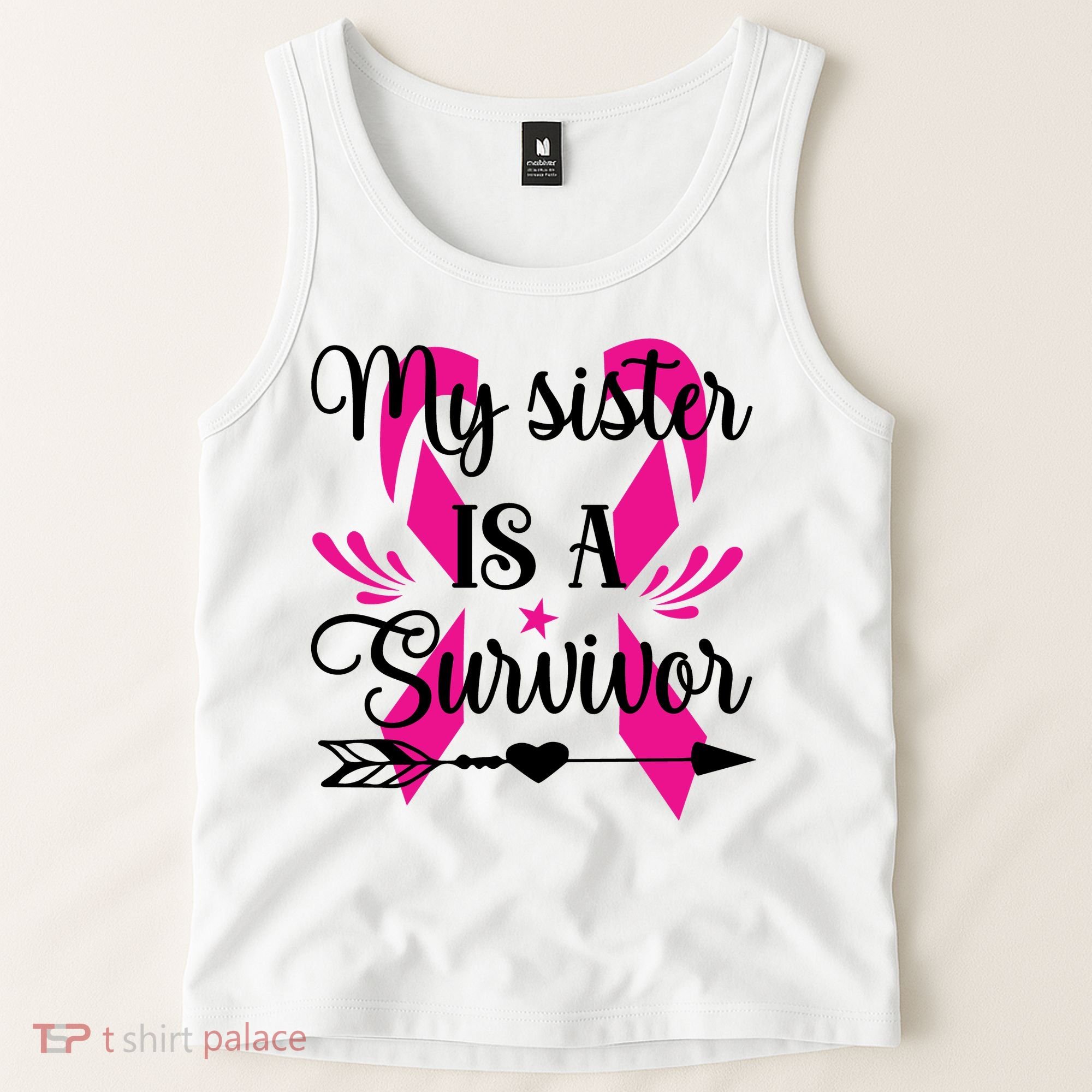 My Sister Is A Survivor Breast Cancer Awareness Tank Top