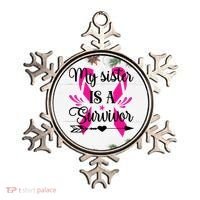 My Sister Is A Survivor Breast Cancer Awareness Ornament thumb 0
