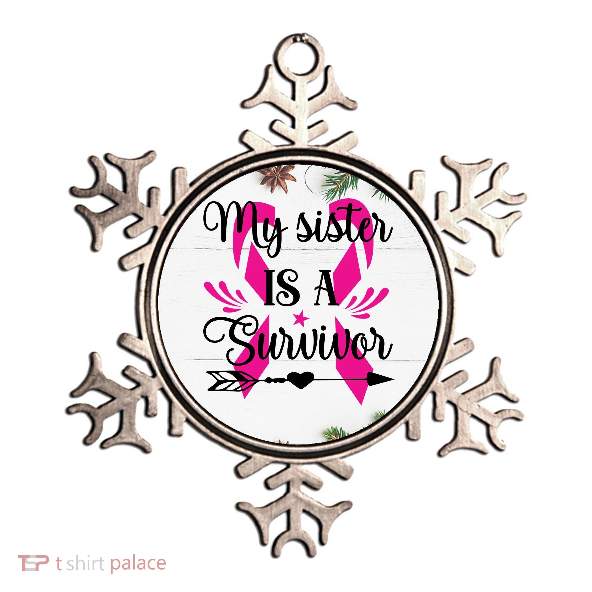 My Sister Is A Survivor Breast Cancer Awareness Ornament