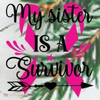 My Sister Is A Survivor Breast Cancer Awareness Ornament thumb 1