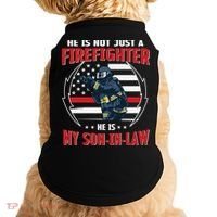 My Son In Law Is A Firefighter Proud Doggie Tank thumb 0