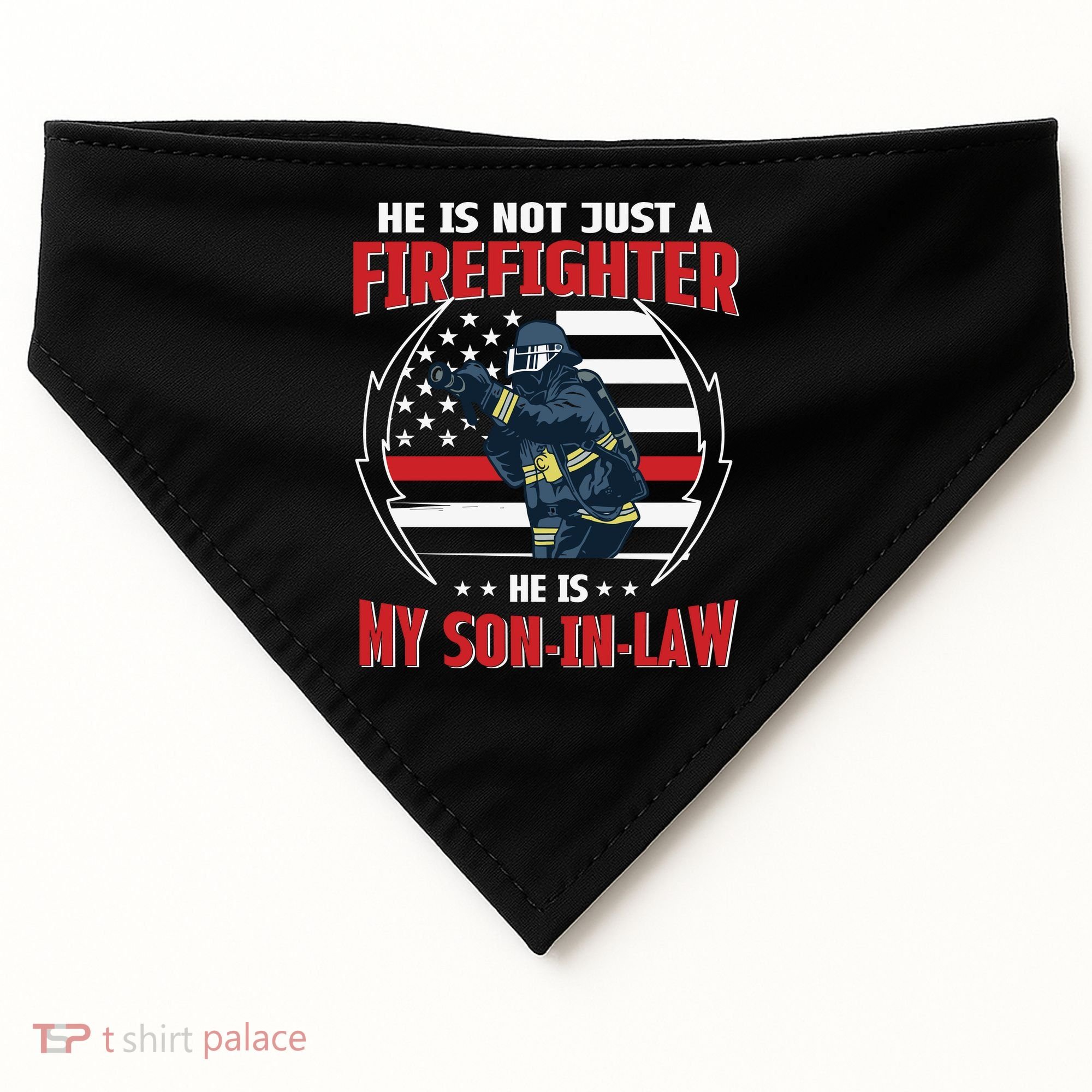 My Son In Law Is A Firefighter Proud USA-Made Doggie Bandana
