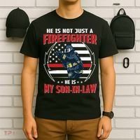 My Son In Law Is A Firefighter Proud T-Shirt thumb 6
