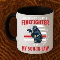 My Son In Law Is A Firefighter Proud Coffee Mug thumb 2