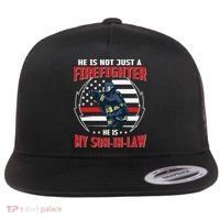 My Son In Law Is A Firefighter Proud Flat Bill Trucker Hat thumb 0