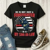 My Son In Law Is A Firefighter Proud Women's T-Shirt thumb 3