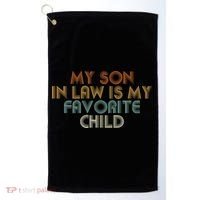 My Son In Law Is My Favorite Child Retro Golf Towel thumb 0