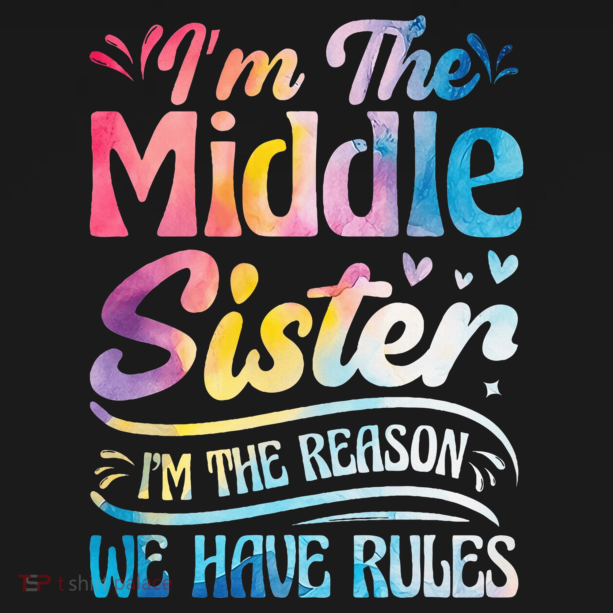 Middle Sister I'm The Reason We Have Rules Funny Matching Apron