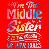 Middle Sister I'm The Reason We Have Rules Funny Matching Santa Hat thumb 1