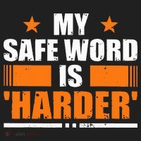 My Safeword Is Harder Inappropriate Comfort Colors Boxy T-Shirt thumb 3