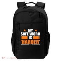 My Safeword Is Harder Inappropriate Backpack thumb 0
