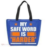 My Safeword Is Harder Inappropriate Tote Bag thumb 0