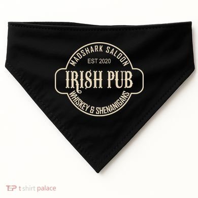 Madshark Saloon Irish Pub Whiskey & Shenanigans USA-Made Doggie Bandana
