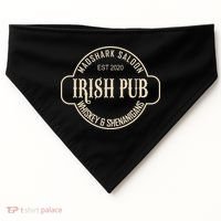 Madshark Saloon Irish Pub Whiskey & Shenanigans USA-Made Doggie Bandana thumb 0
