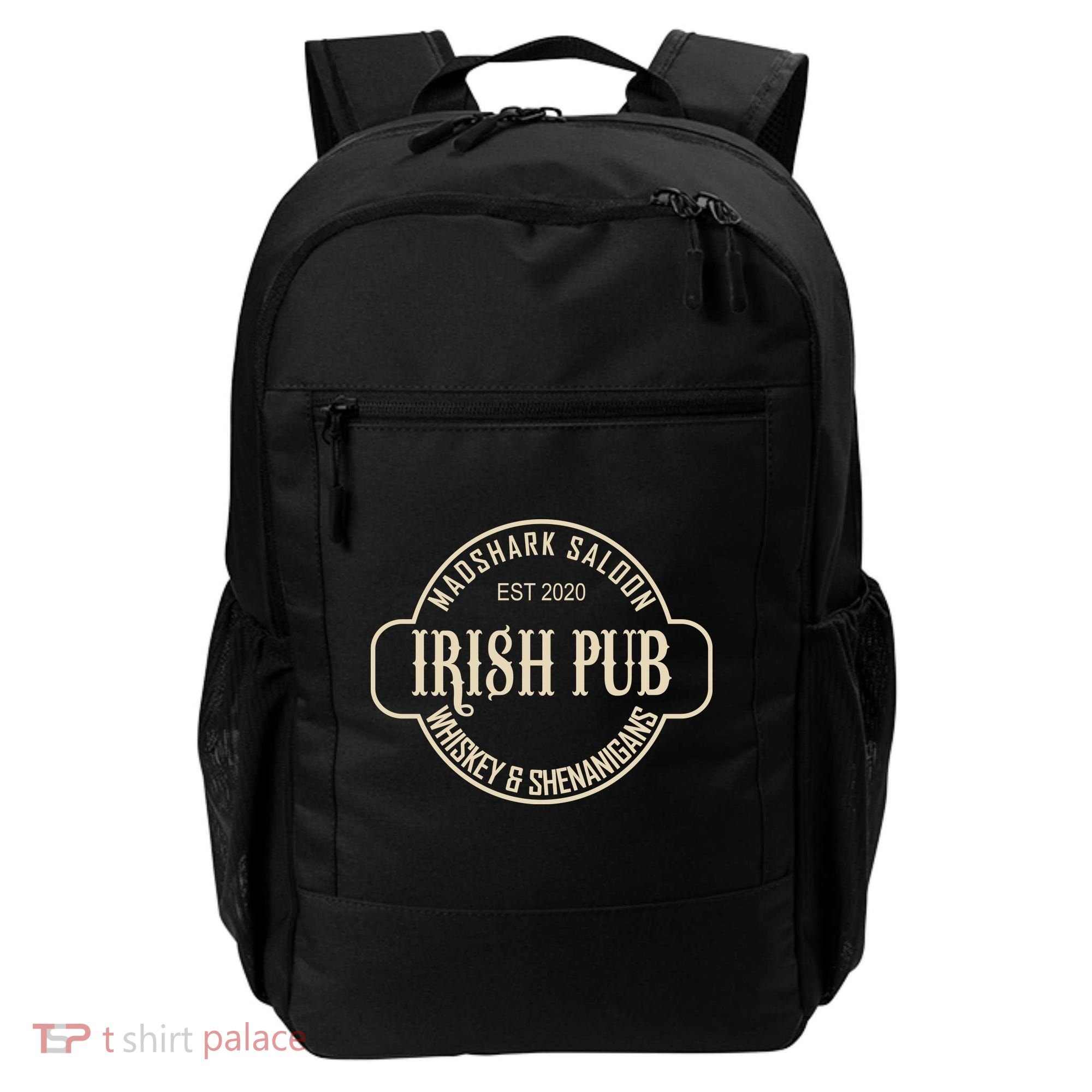 Madshark Saloon Irish Pub Whiskey & Shenanigans Backpack
