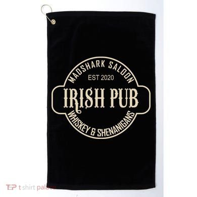 Madshark Saloon Irish Pub Whiskey & Shenanigans Golf Towel