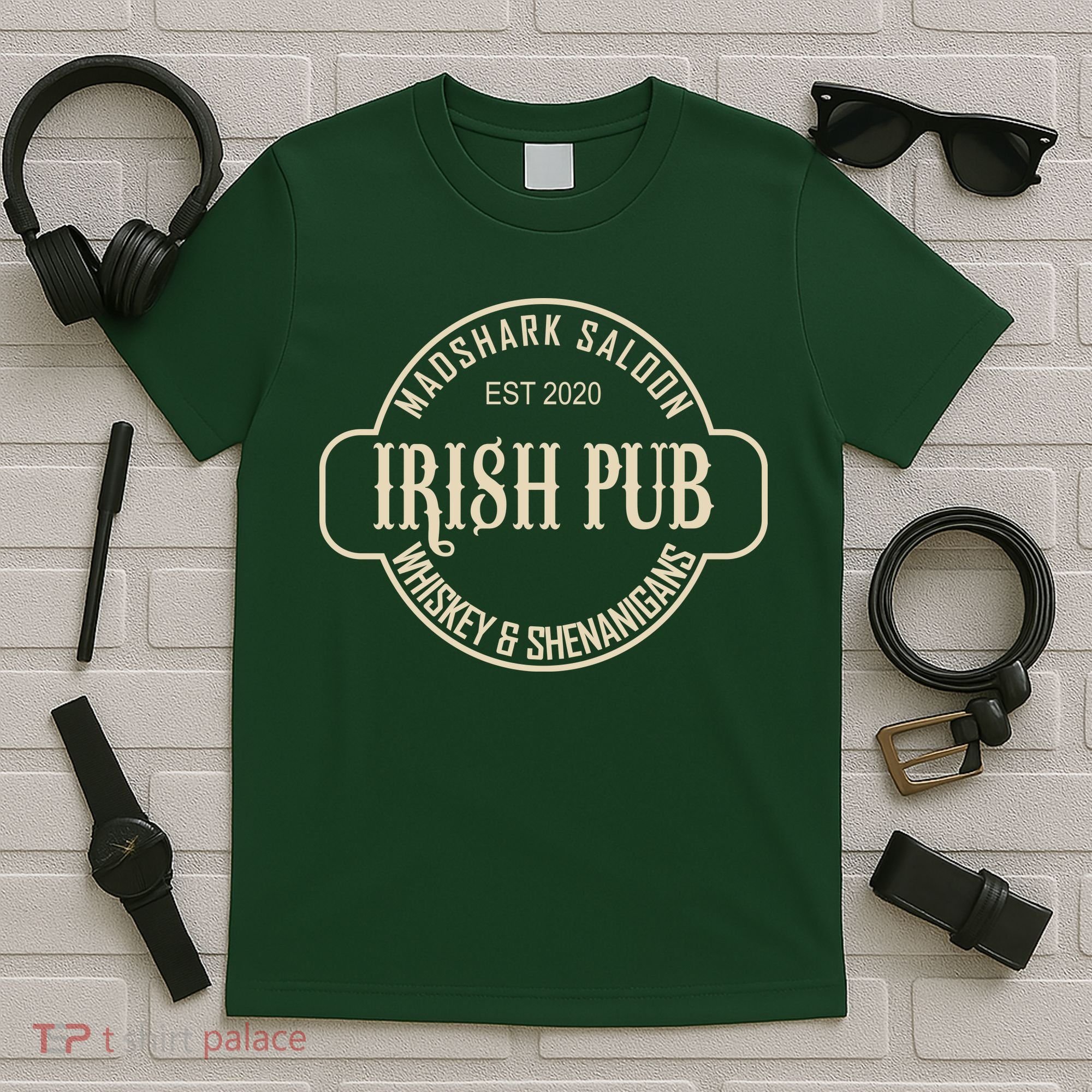 Madshark Saloon Irish Pub Whiskey & Shenanigans T-Shirt