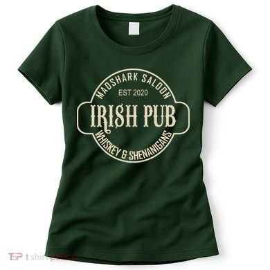 Madshark Saloon Irish Pub Whiskey & Shenanigans Women's T-Shirt