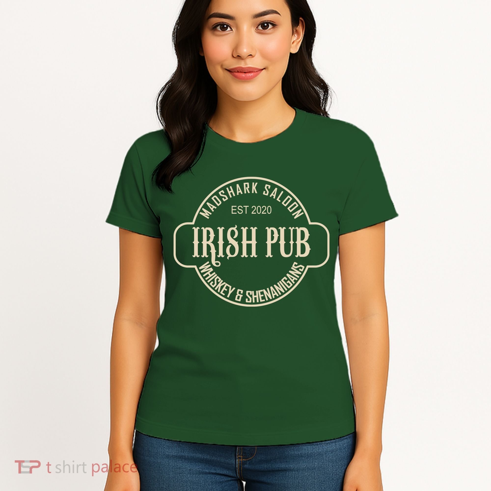 Madshark Saloon Irish Pub Whiskey & Shenanigans Women's T-Shirt