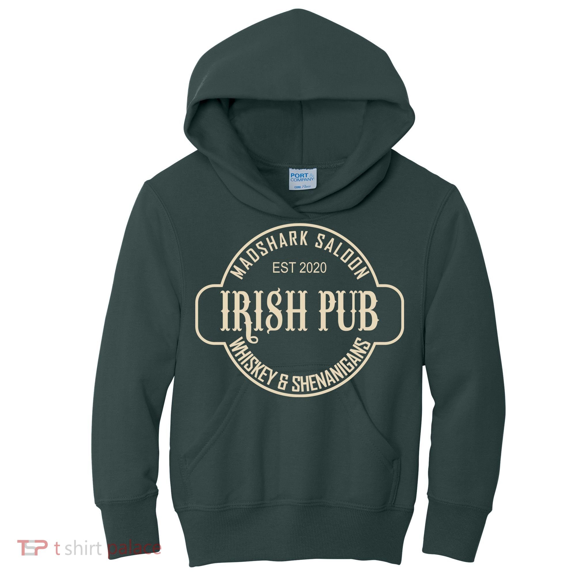 Madshark Saloon Irish Pub Whiskey & Shenanigans Kids Hoodie