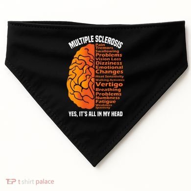 Multiple Sclerosis ItS All In My Head USA-Made Doggie Bandana