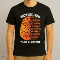 Multiple Sclerosis ItS All In My Head T-Shirt thumb 3