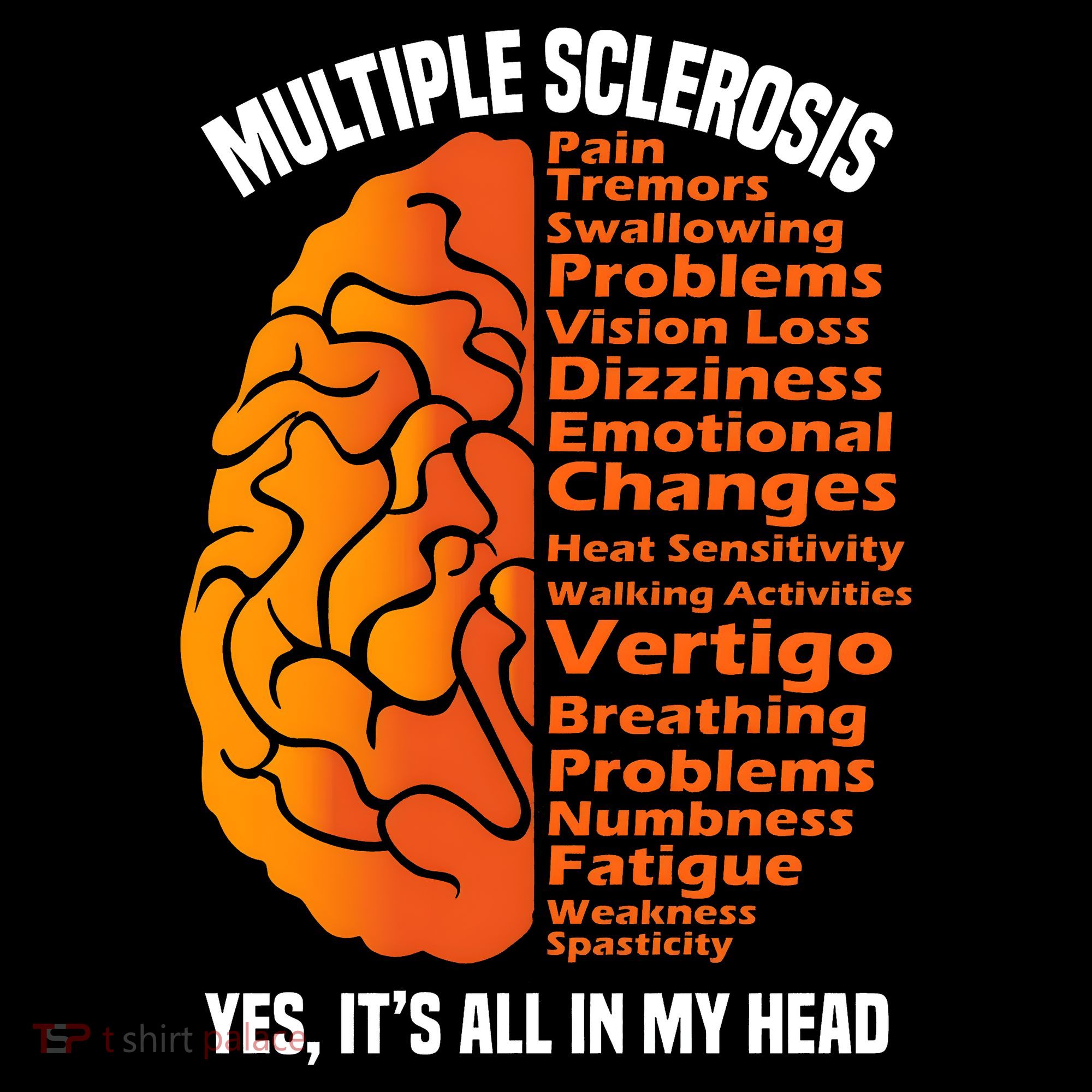 Multiple Sclerosis ItS All In My Head T-Shirt